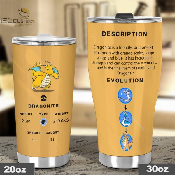 dragonite travel mug gift idea for pokemon fans fhbop
