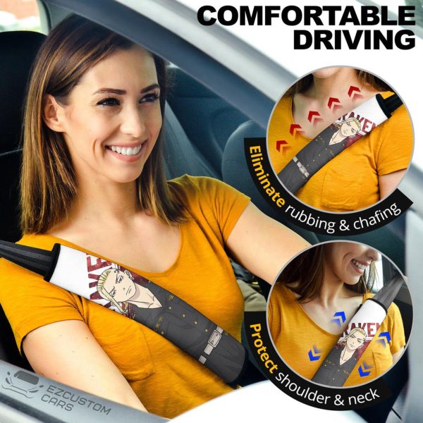 Draken Seat Belt Covers Custom Tokyo Revengers Anime Car Accessories