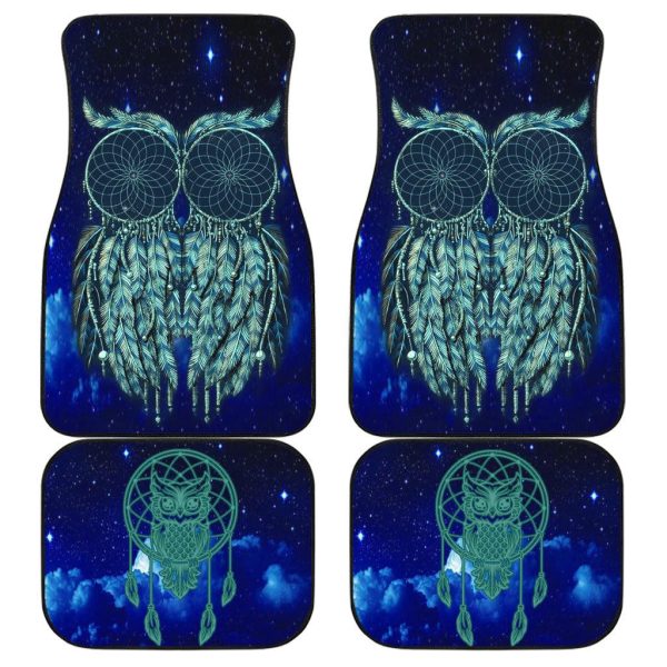Owl Mandala Car Floor Mats Custom Owl Car Accessories