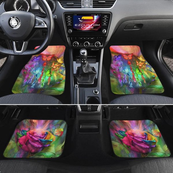 dreamcatcher butterfly car floor mats custom butterfly car accessories 56p6v