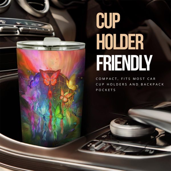 Dreamcatcher Butterfly Car Tumbler Cup Custom Butterfly Car Accessories