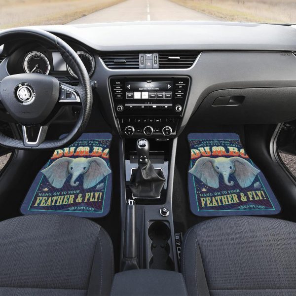 dumbo poster feather fly car floor mats pzsu2