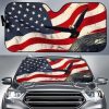 Eagle Fly American Flag Day Auto Sun Shade
