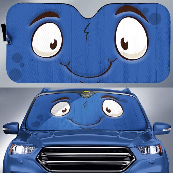 easy face cartoon eyes car windshield sun shade iozbc