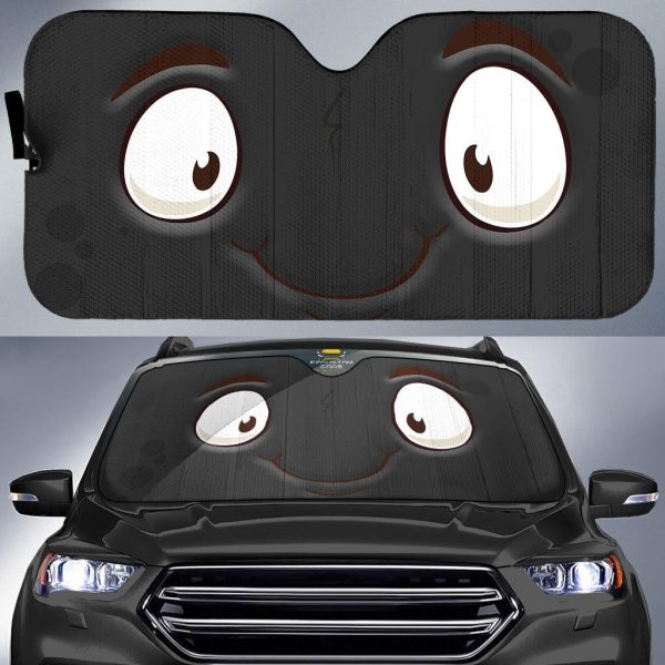 easy face cartoon eyes car windshield sun shade shz6i