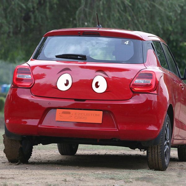 Frighten Face Cartoon Eyes Custom Car Sticker
