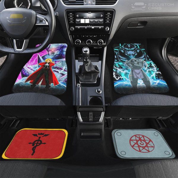 edward elric x alphonse elric car floor mats fullmetal alchemist anime custom car accessories mwrje