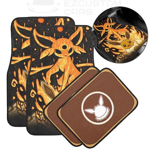 Eevee Pokemon Car Floor Mats Custom Anime Car Accessories