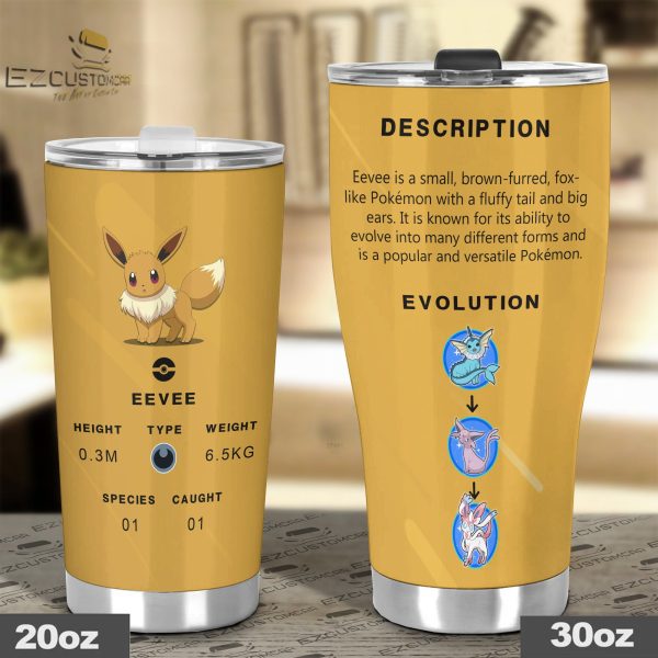 eevee travel mug gift idea for pokemon fans pncox