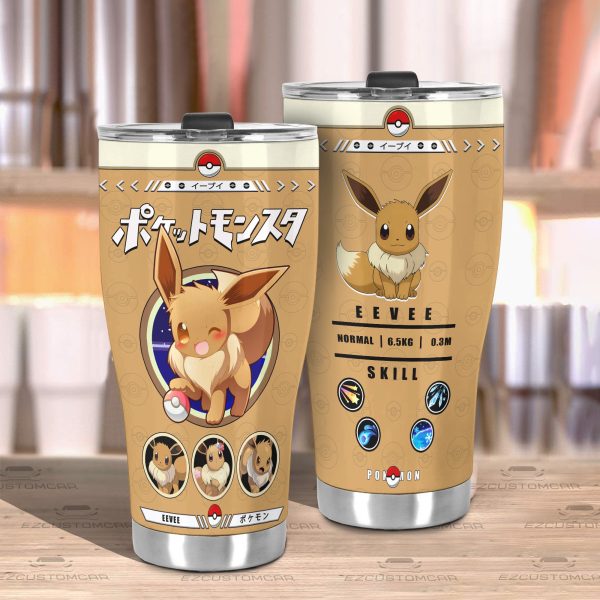eevee travel mug ideal tumbler for your pokemon collections vcbks