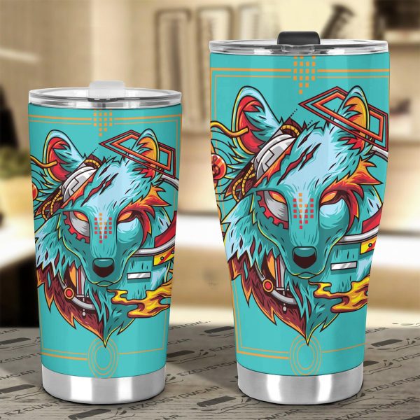electric wolf car tumbler cup custom animal car accessories jmx30