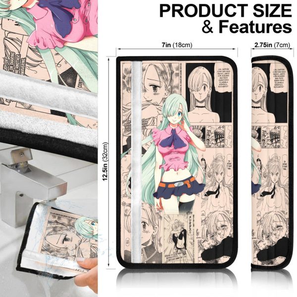 elizabeth liones seven deadly sins seat belt covers custom anime car accessories lfzuj