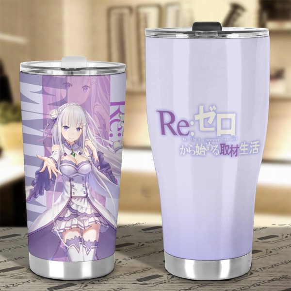 emilia re zero car tumbler cup custom anime rezero car accessories nzftx