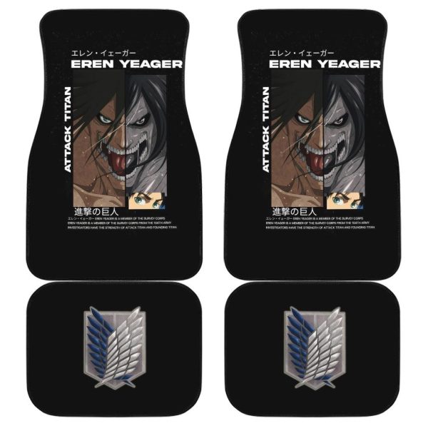 Mikasa & Eren Titan Attack On Titan Car Floor Mats