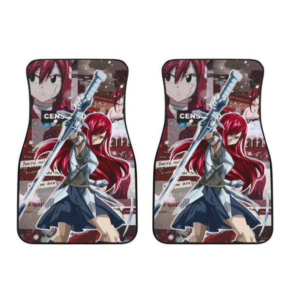 erza fairy tail anime car floor mats qokis