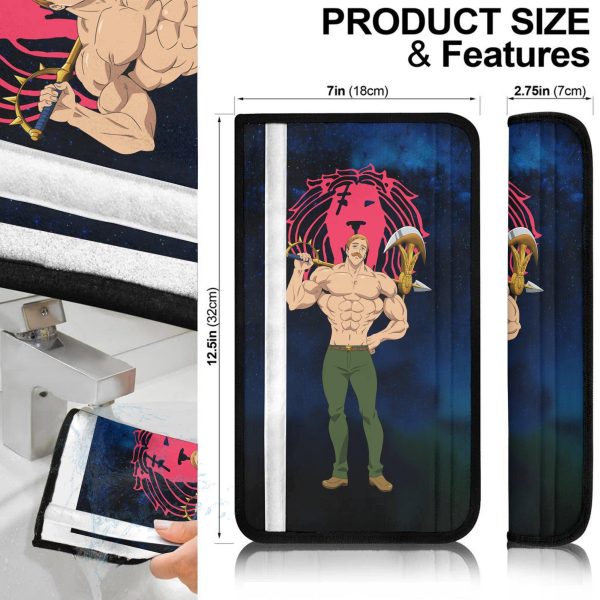 es canor seat belt covers custom anime seven deadly sins car accessories twbgj