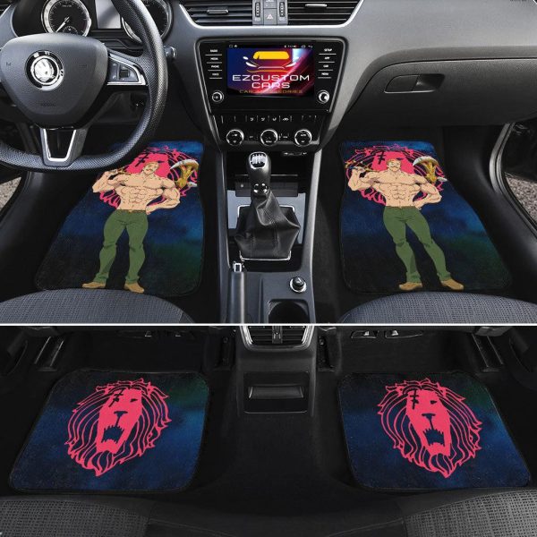 escanor car floor mats custom anime seven deadly sins car accessories doaaq