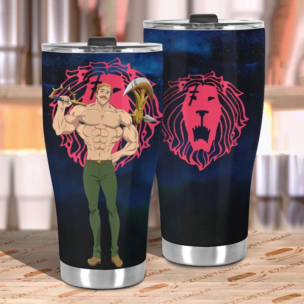 escanor car tumbler cup custom anime seven deadly sins car accessories xr02d