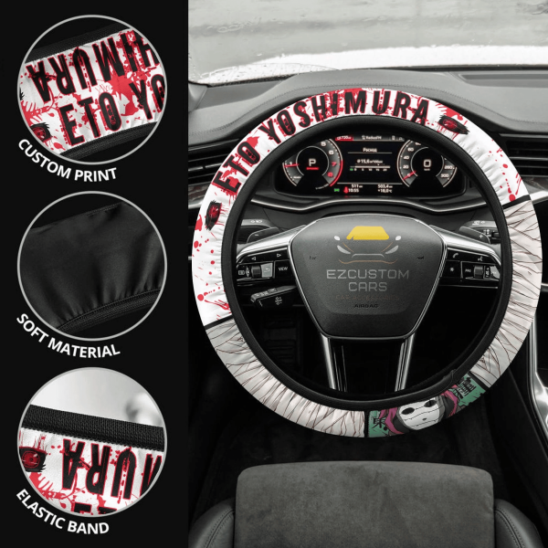 Eto Yoshimura Anime Steering Wheel Cover Custom Tokyo Ghoul Anime Car Accessories
