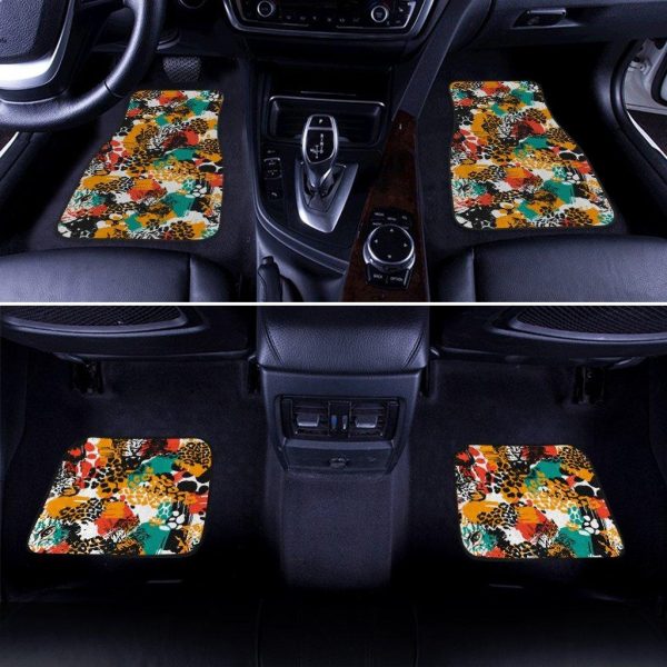 exotic leopard big cat car floor mats hfxfy