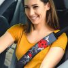Eye Tripe Tomoe Sharingan Seat Belt Covers Custom Anime Naruto Car Accessories