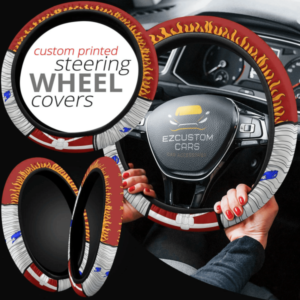 fairy tail anime steering wheel cover erza scarlet covtg