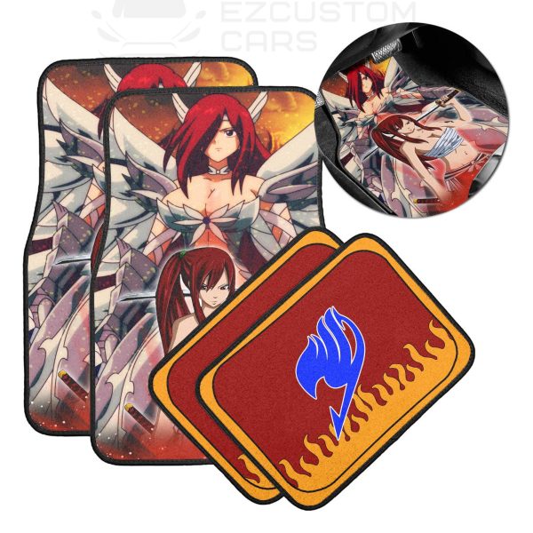 Fairy Tail Car Floor Mats Custom Anime Erza Scarlet Car Accessories