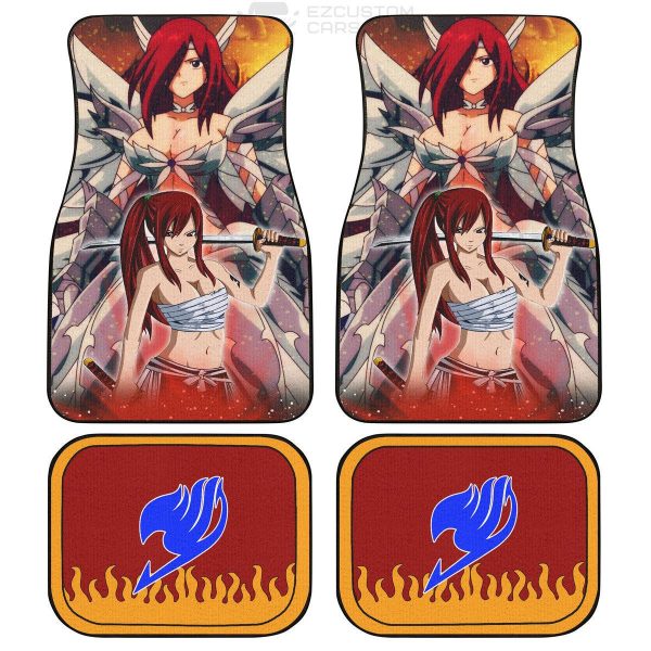 Fairy Tail Car Floor Mats Custom Anime Erza Scarlet Car Accessories