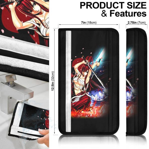 fairy tail erza s carlet seat belt covers anime car accessories bc86m