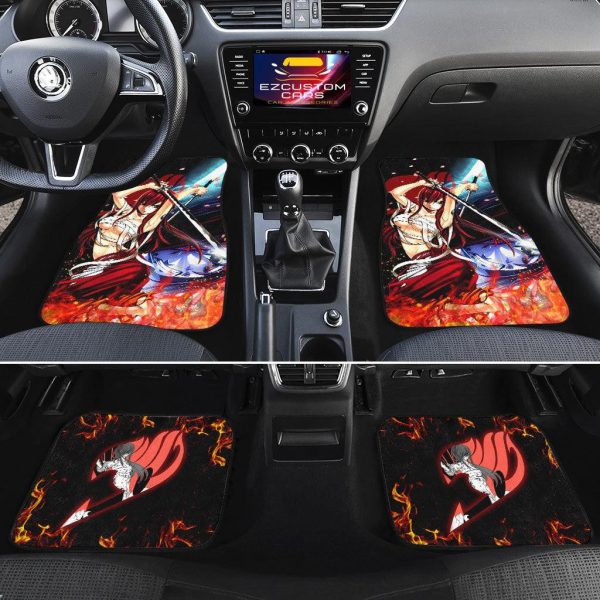 fairy tail erza scarlet car floor mats pvv03
