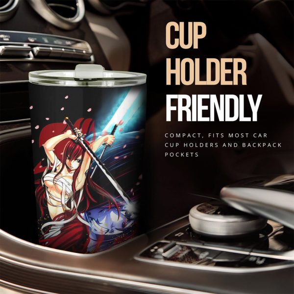 Fairy Tail Erza Scarlet Car Tumblers Cup Anime Car Accessories