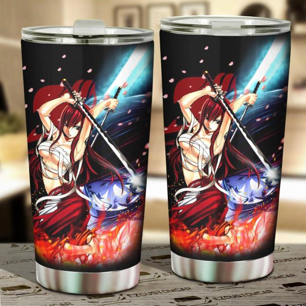 Fairy Tail Erza Scarlet Car Tumblers Cup Anime Car Accessories Fairy Tail Erza Scarlet Car Tumblers Cup Anime Car Accessories