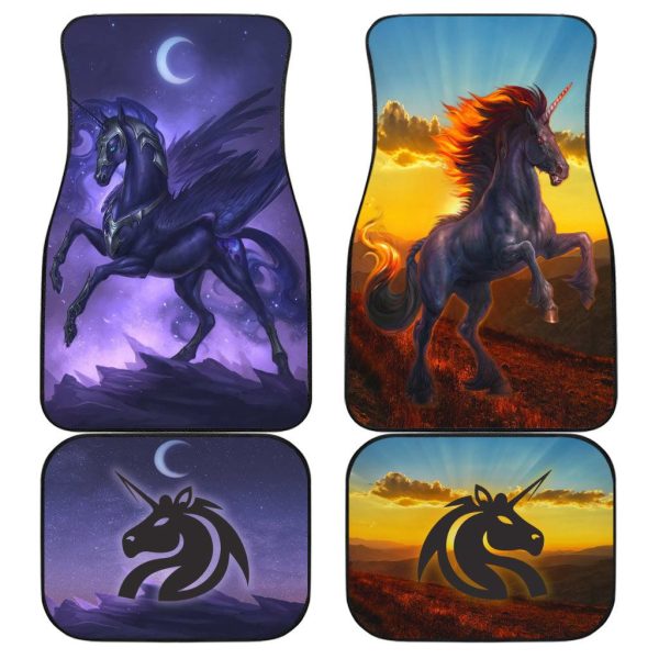 White Unicorn Car Floor Mats Custom Unicorn Car Accessories