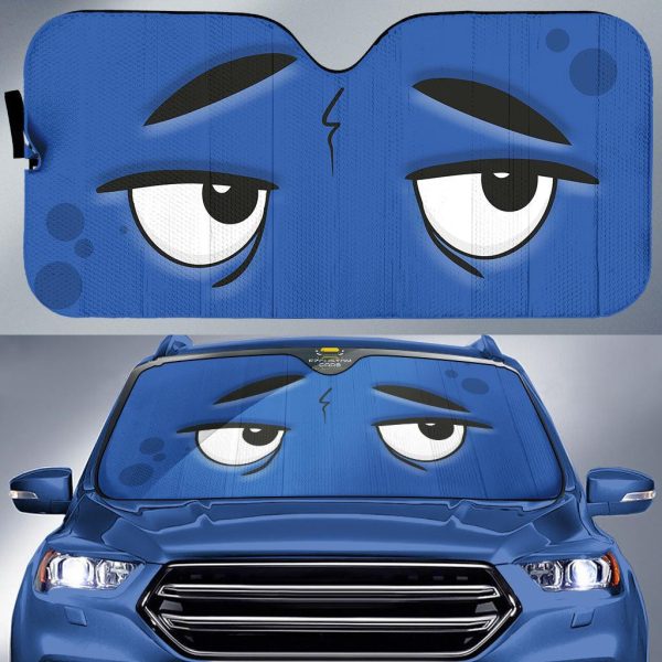 fear and doubt cartoon eyes car windshield sunshade hm8wk