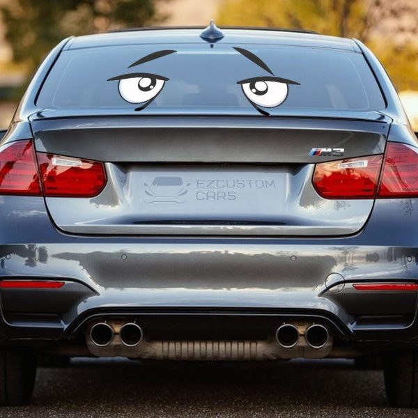 Fear and Doubt Eyes Car Sticker Custom Cartoon Car Accessories