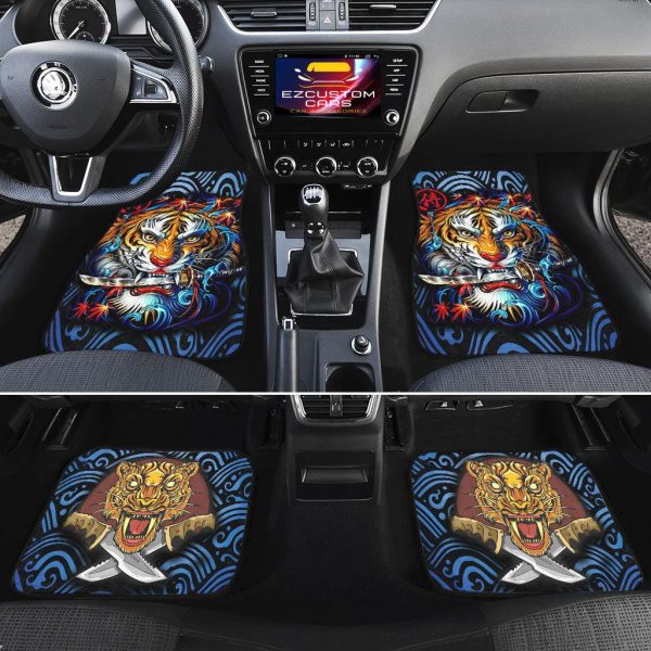 fight tiger car floor mats custom tiger car accessories aym26