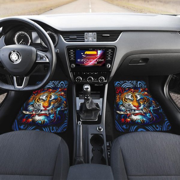 fight tiger car floor mats custom tiger car accessories m40dh