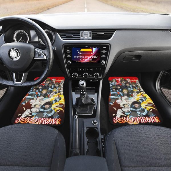 fire force all characters car floor mats anime car accessories bqxxn