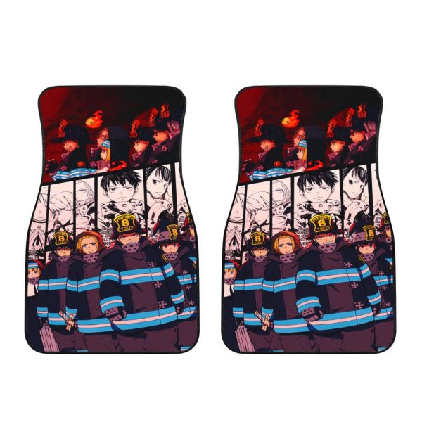 fire force car floor mats anime car accessories axjfh