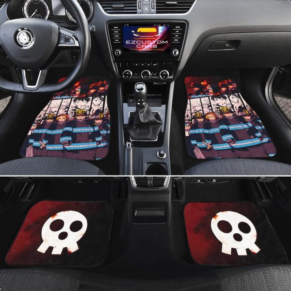 fire force car floor mats anime car accessories ffilx