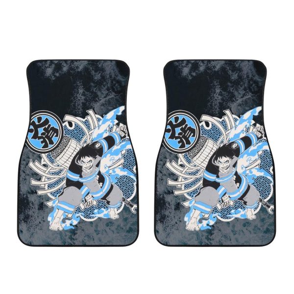 fire force car floor mats custom shinra kusakabe fan art anime car accessories lpflo