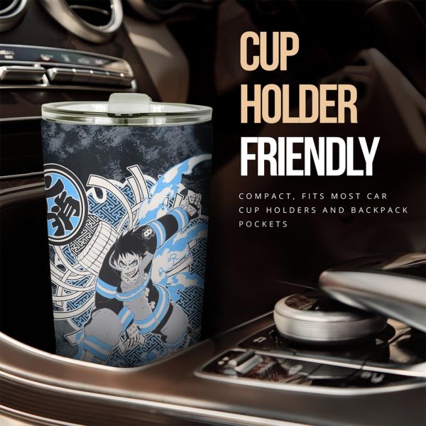 fire force car tumbler cup custom shinra kusakabe fan art anime car accessories daunc