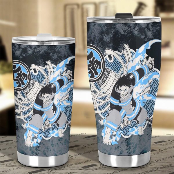 fire force car tumbler cup custom shinra kusakabe fan art anime car accessories i4wl7