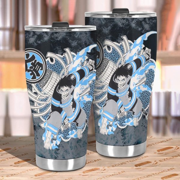 fire force car tumbler cup custom shinra kusakabe fan art anime car accessories iohrl