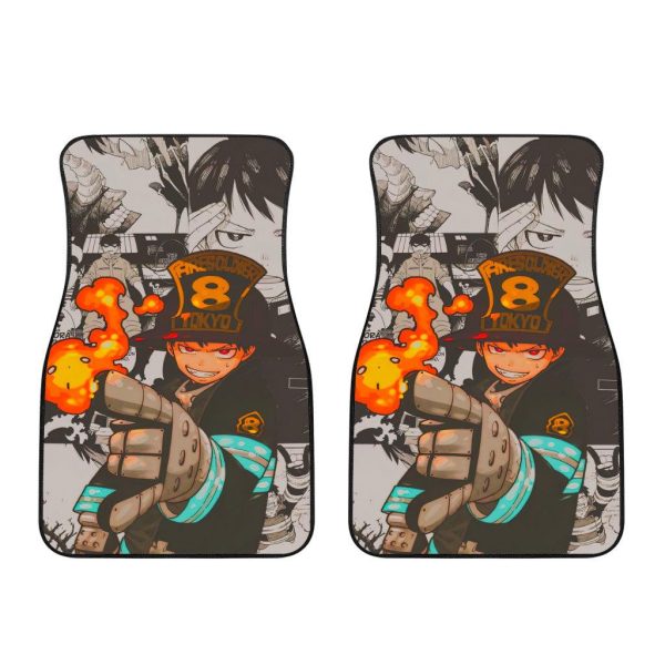 fire force shinra kusakabe car floor mats anime car accessories q5hwb