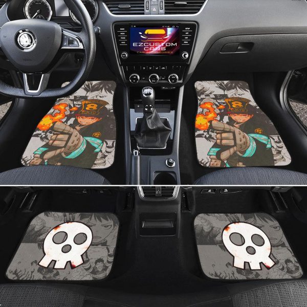 fire force shinra kusakabe car floor mats anime car accessories ry4l3