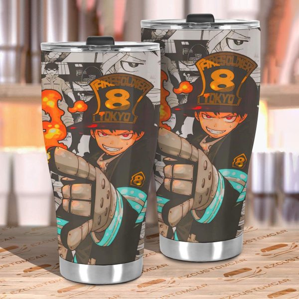 fire force shinra kusakabe car tumbler cup anime car accessories 1sgek