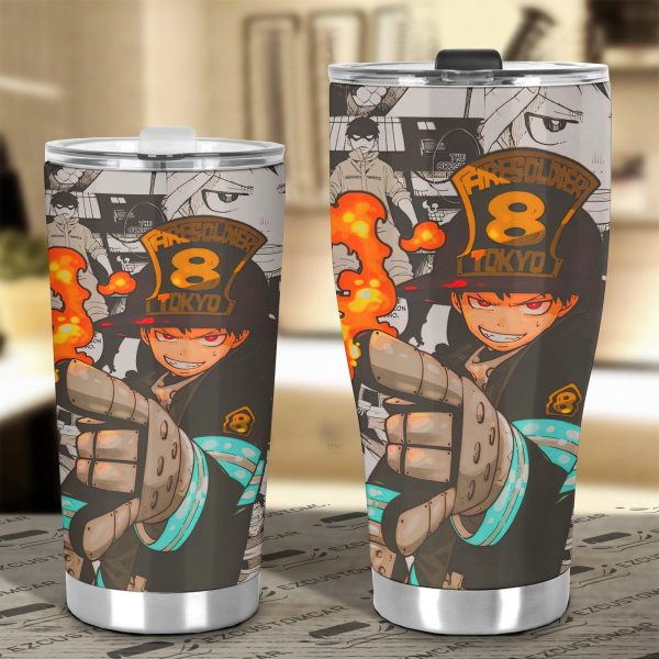 fire force shinra kusakabe car tumbler cup anime car accessories fo8sf