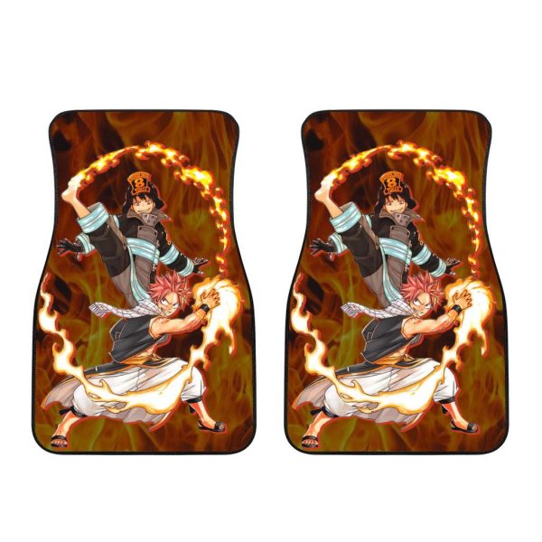 fire force x fairy tail car floor mats 3kxsj