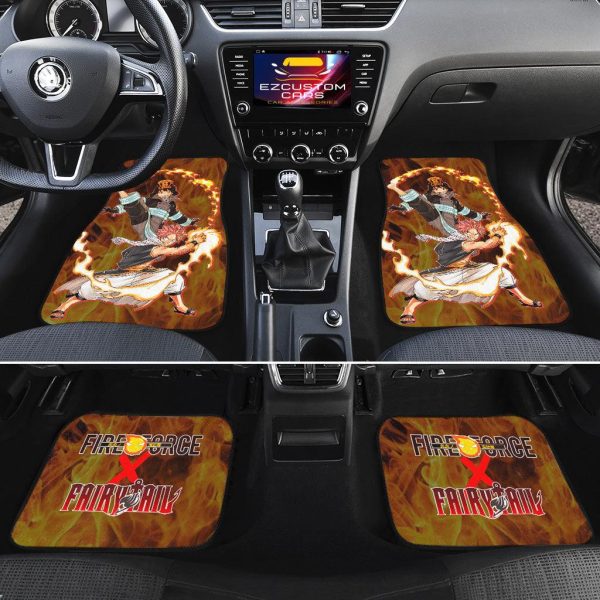 fire force x fairy tail car floor mats 9oo19